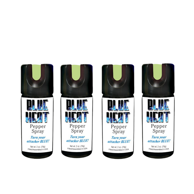 4-Pack 2 oz. Blue Heat Pepper Spray
