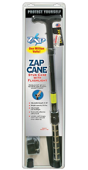 Zap Cane - 1 Million Volt Stun Device Walking Cane With Flashlight